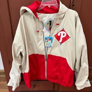 Vintage Sports Collectible Phillies “Mint” MLB ZipUp Hooded Jacket/Kangaroo Pkts
